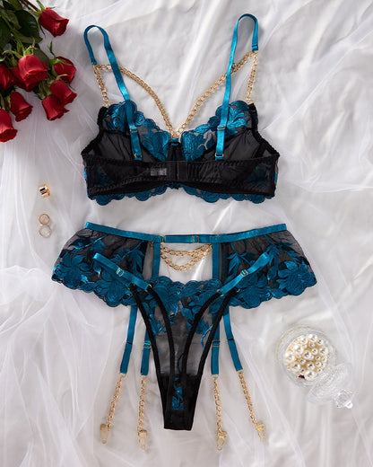 Mystic Bloom Blue Grater Lingerie Sets