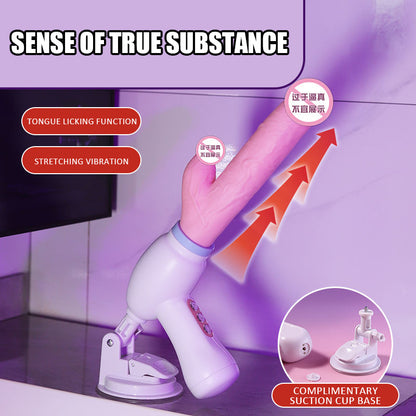 Automatischer Stoßdildo-Vibrator | Saugnapf-Vibrator mit 10 Geschwindigkeiten für Frauen quusvik
