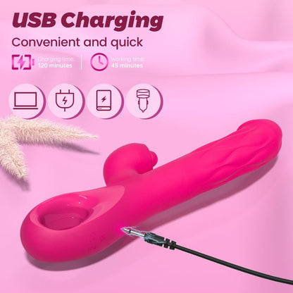 Quusvik 4-in-1 App-Controlled Vibrator – Clitoral Tapping, G-Spot Expansion, 9 Vibrations, IPX6 Waterproof