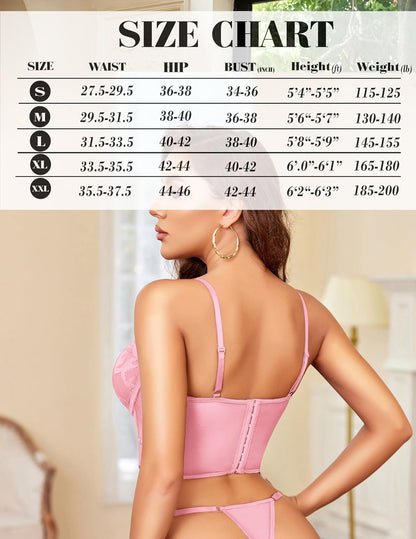 Women's Gorgeous 2-Piece Lingerie Set Sexy Lace Bra Panty Lace