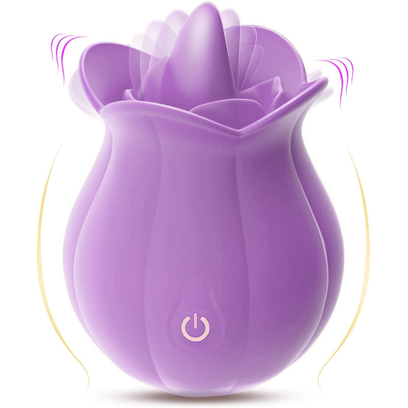 Quusvik 10 Speeds Rose Vibrator With Tongue