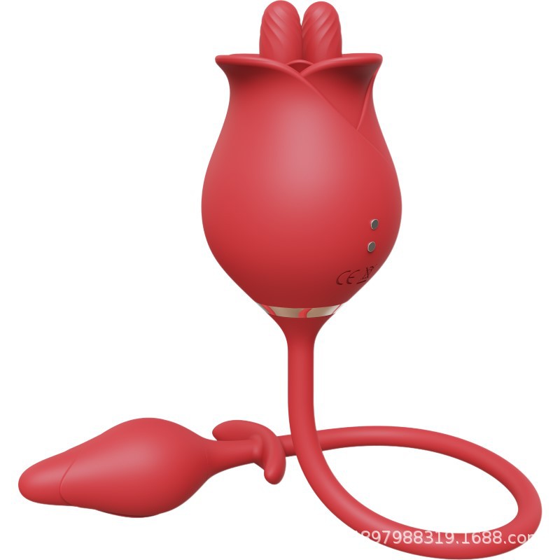 Quusvik - Romeo Double-pistil Tongue-licking Rose Toy With Vibrating Anal Plug