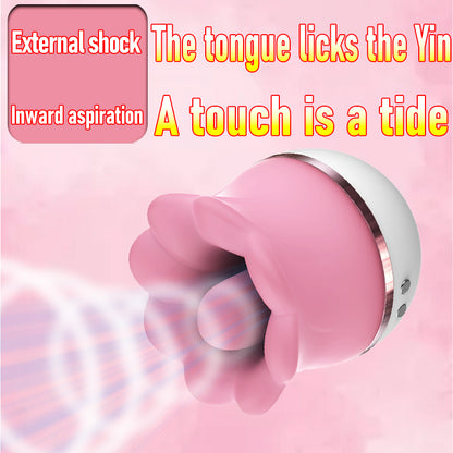 Quusvik pink clitoris vibrator with sucking, licking, and swinging features for oral sex simulation5