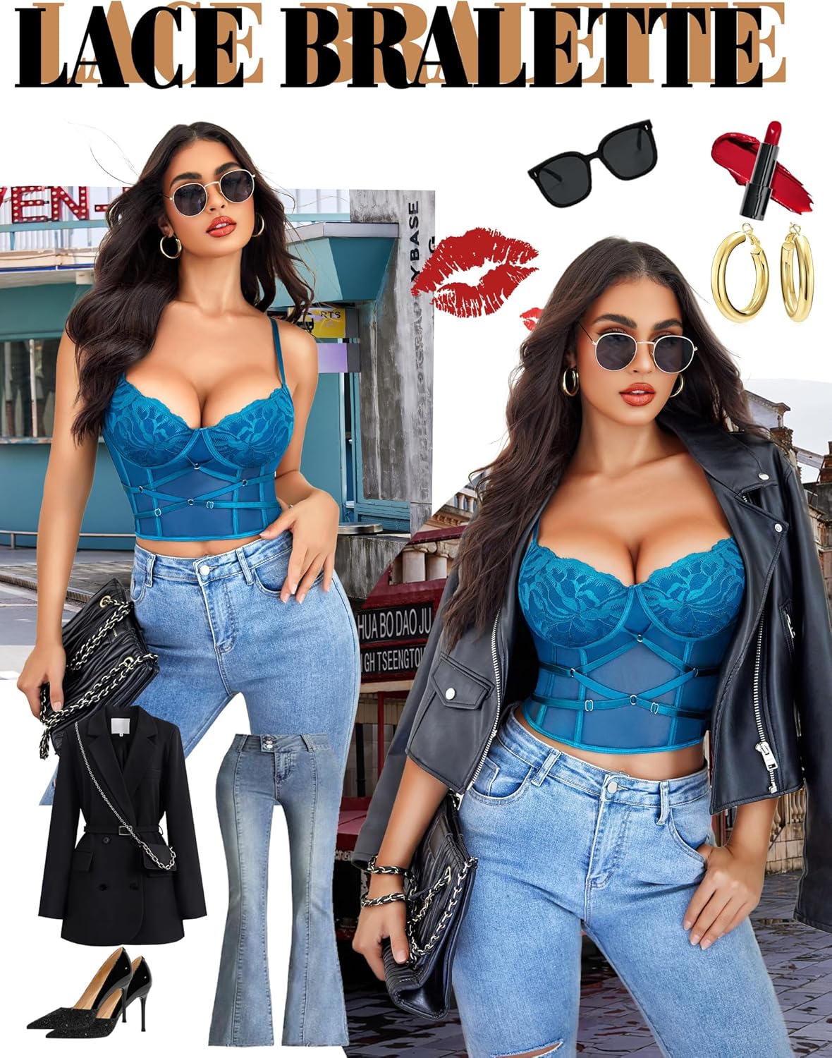 Women's Gorgeous 2-Piece Lingerie Set Sexy Lace Bra Panty Lace