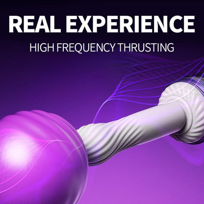 Quusvik - Pure Moon G-Spot Vibrator – 7 Thrusting & Heating Modes, APP Controlled Dildo Machine with Display & Suction Cup