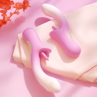 Fancy Pink Tongue-Licking Vibrator – Triple-Point Stimulation & Rhythmic Patting