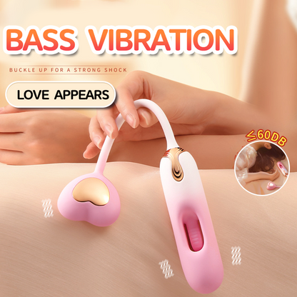Heart-Shaped Vibrating Egg – 10-Mode Slapping & Vibration, Rechargeable & Discreet