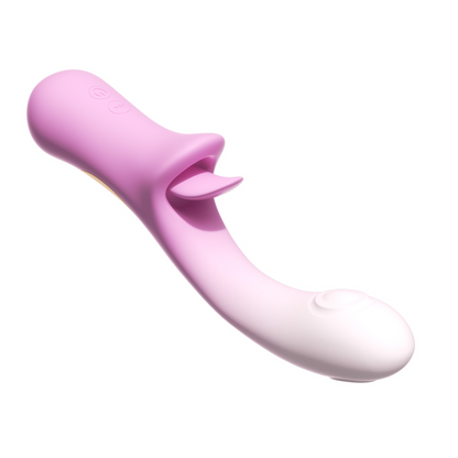 Fancy Pink Tongue-Licking Vibrator – Triple-Point Stimulation & Rhythmic Patting