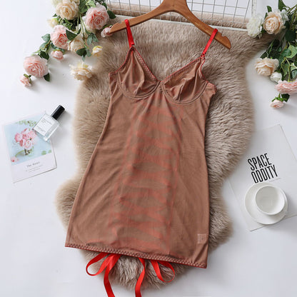 Mesh Sexy Suspenders Transparent Lace Sexy Lingerie Temptation Jumpsuit