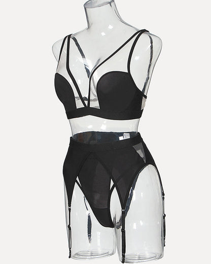 Exotic Gloves Mesh Lingerie Sets