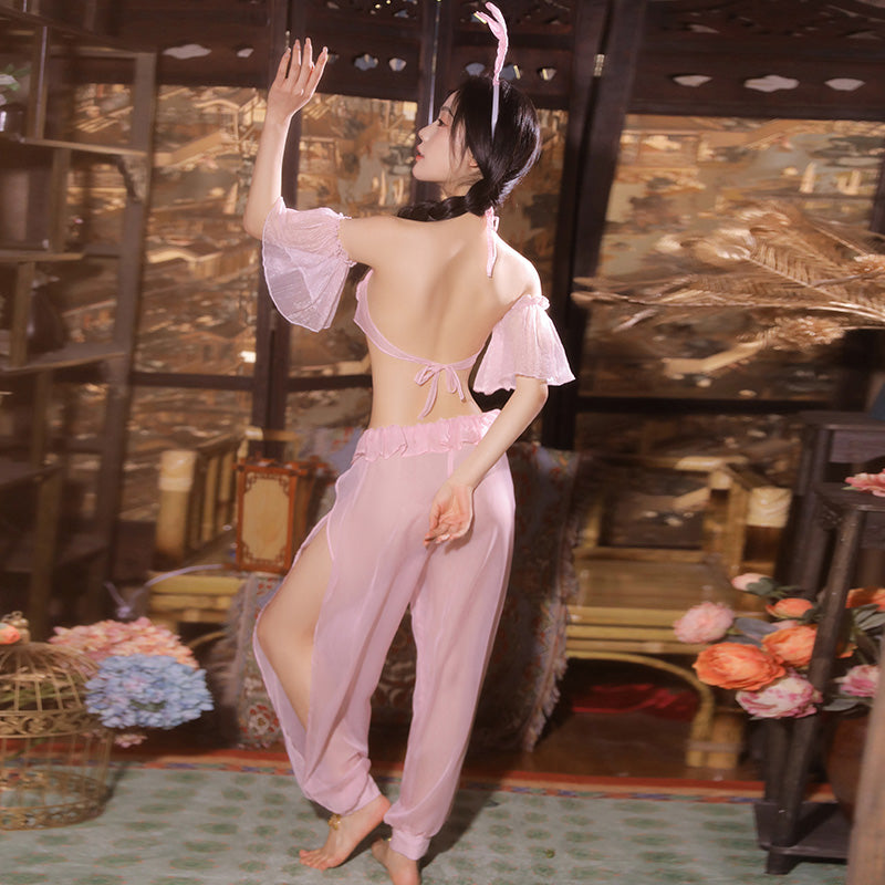 Moonlight Fairy Slit Two-Piece Sexy Lingerie Set