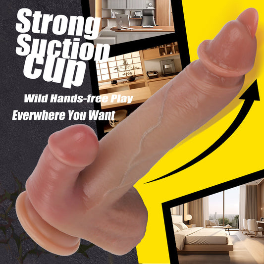 Tongue Dick Strong Suction Cup Realistic Big Size Penis