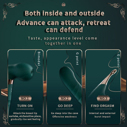 Quusvik Thor Hammer Vibrator – Telescopic & Suction G-Spot Massager, 10 Modes, Magnetic Rechargeable, IPX6 Waterproof