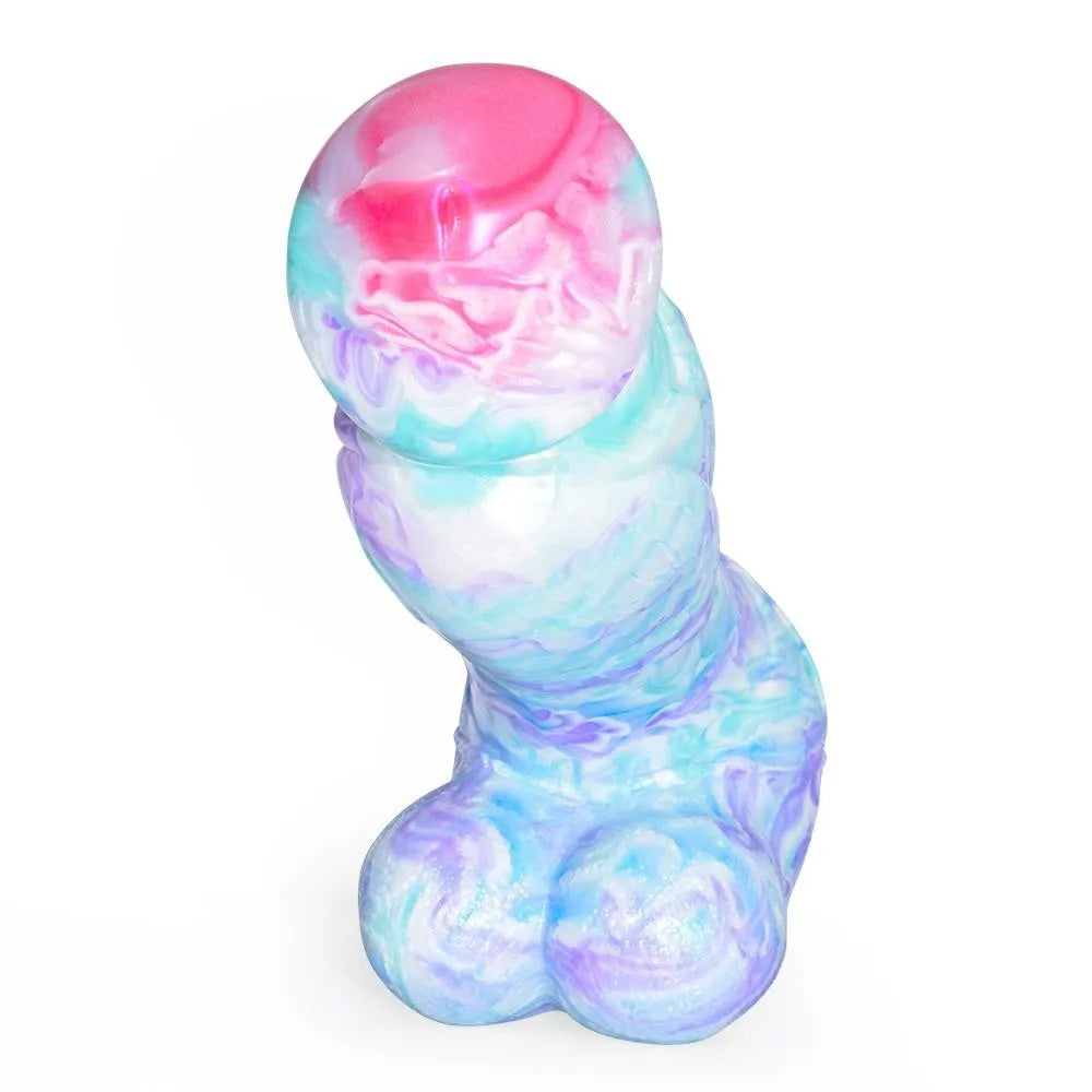 Colorful Soft Mushroom Head Silicone Artificial Dildo