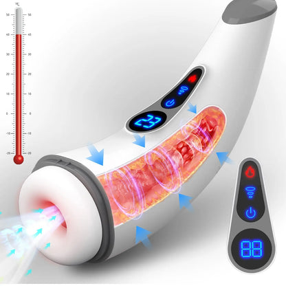 Quusvik 9-Frequency Vibration Heating Sound-Enabled Masturbator Male Toy5