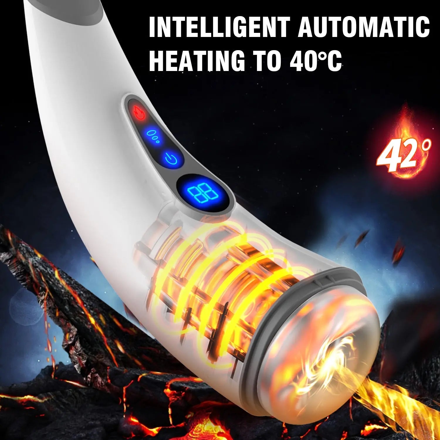 Quusvik 9-Frequency Vibration Heating Sound-Enabled Masturbator Male Toy3