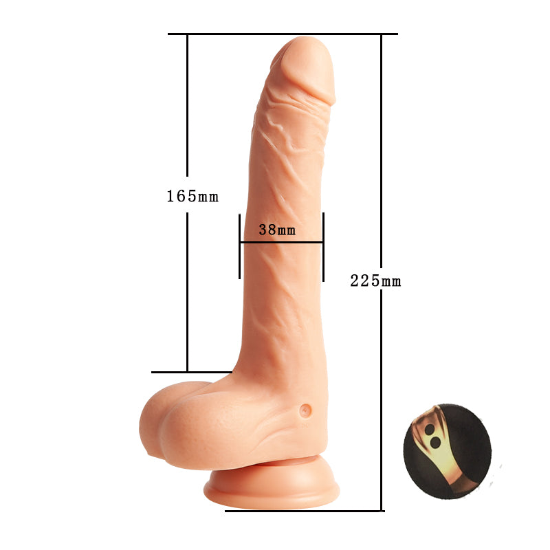 Quusvik- Telescopic Swing 8 Frequency Vibration Wireless Remote Control Waterproof Dildo - Quusvik