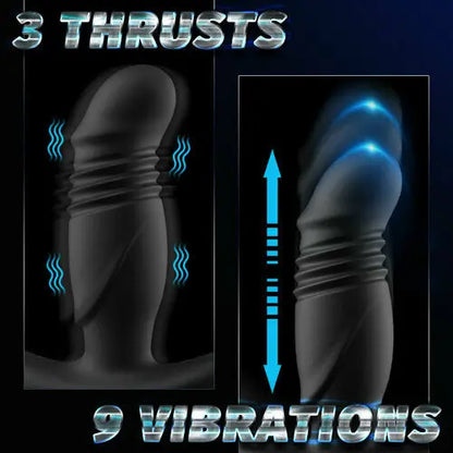 Quusvik Prostate Massager with APP-remote control featuring 3 Thrusts & 9 Vibrations0