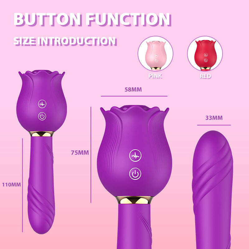 Lurevibe - Rose Shaker Sucking Jump Egg Adult Toy G-spot Masturbation Device for Women - Lurevibe