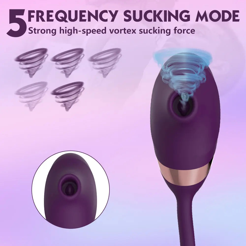 Quusvik 10 Frequency Sucking Telescopic Vibrator for Women4