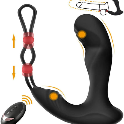 Quusvik men's wireless remote control backyard bead pulling 9-frequency vibrating anal plug prostate toy3