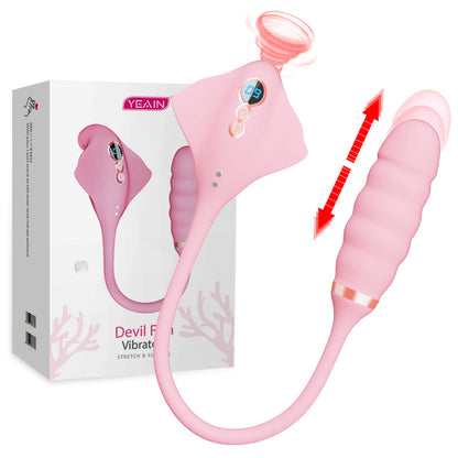 Quusvik- Magic Stick Vibrator for Women Telescopic Sucking Vibrator Vibrating Egg