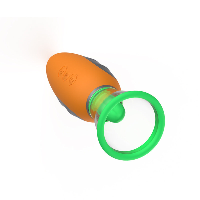 Quusvik- Carrot Vibrator Female Masturbator Vibration Av Automatic Heating Sucking Tongue Licker Pluggable - Quusvik