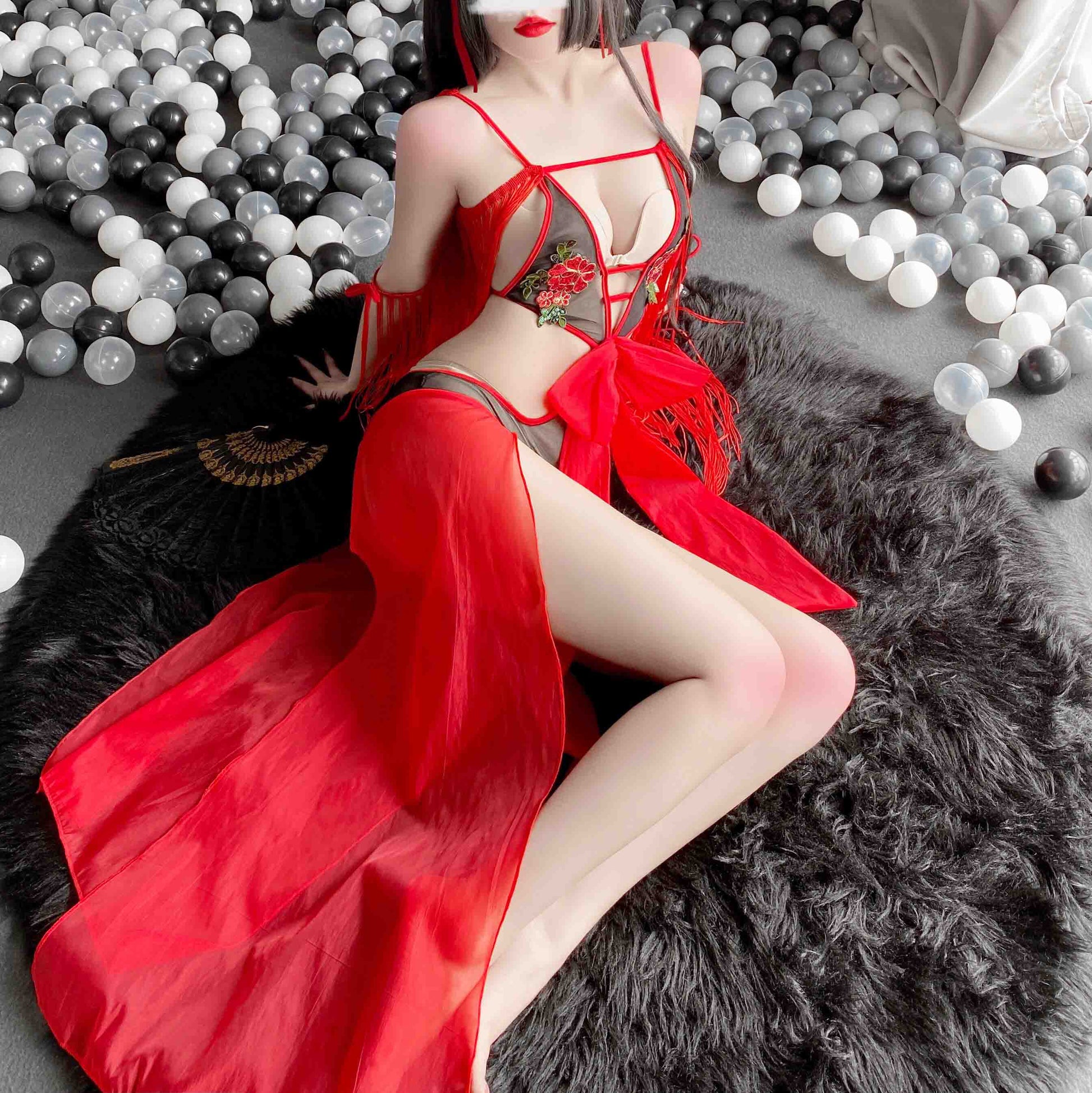 T-2460 Ancient Chinese style sexy dancer set - Quusvik