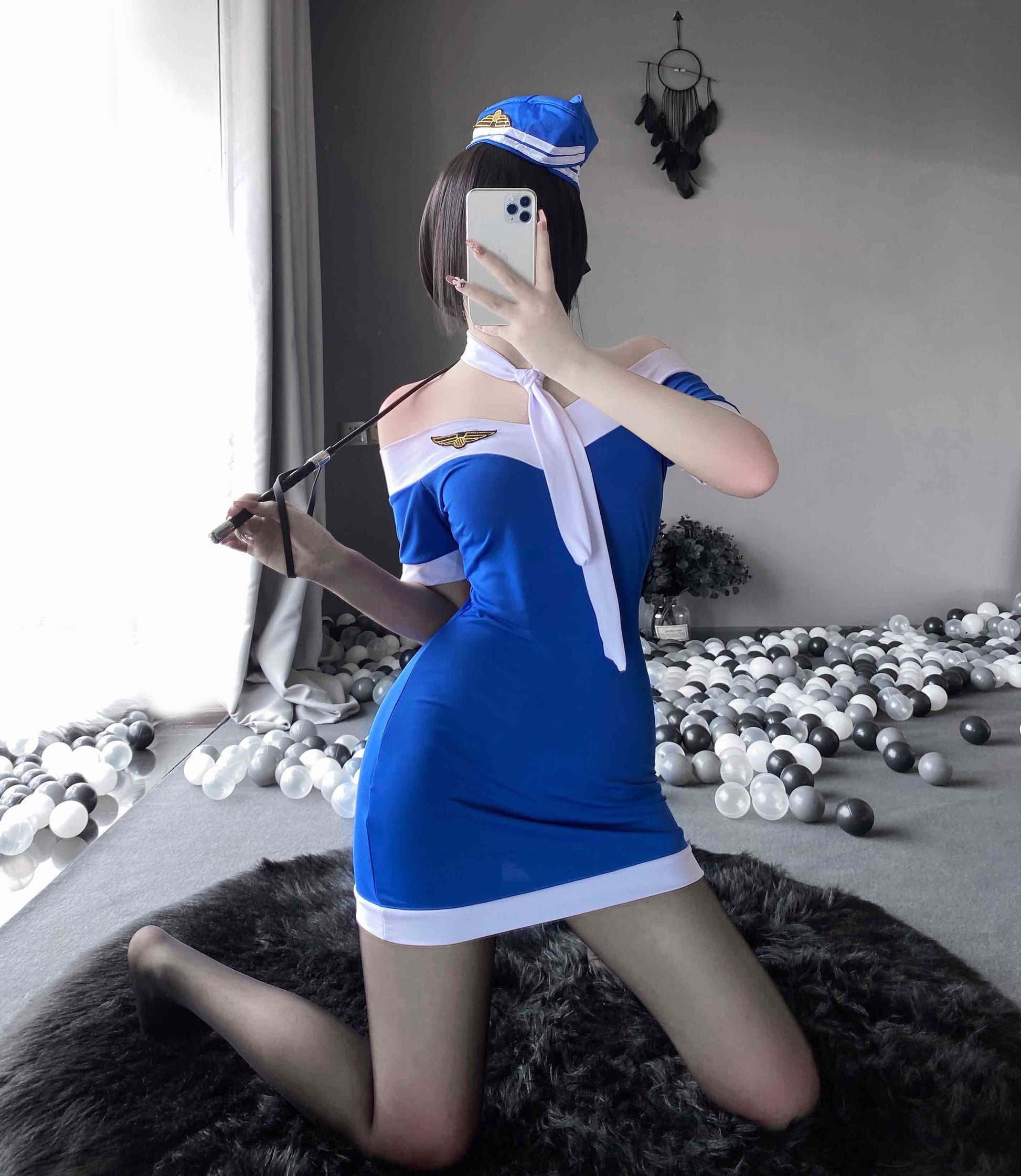 T-2473 Private blue flight attendant uniform - Quusvik