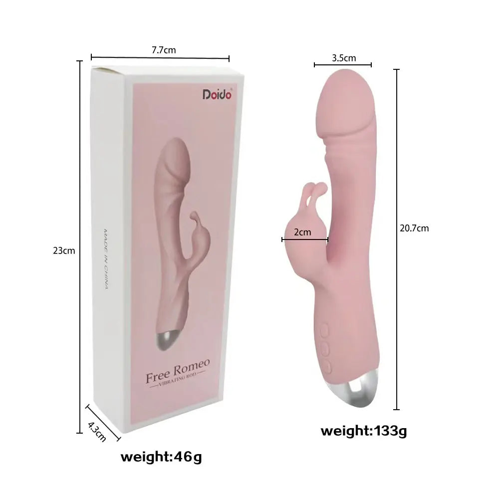 Quusvik Rabbit Vibrator for Vagina, G Spot, Clitoris, and Nipple Stimulation - Dual Stimulator Massager Women's Toy10