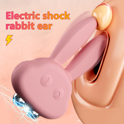 Quusvik- Electric Shock Rabbit Vibrator Cute Shaped Nipple Massager Clitoris Stimulator - Quusvik