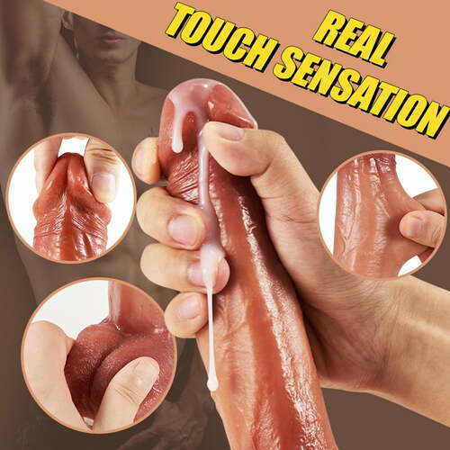 Quusvik- 9 Vibrating 3 Thrusting & Swing Intelligent Heating Realistic Dildo Vibrator 6.3 Inch - Quusvik