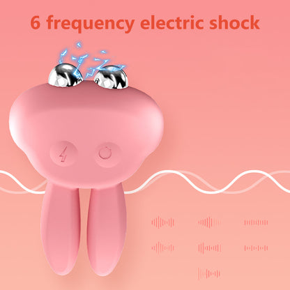 Quusvik- Electric Shock Rabbit Vibrator Cute Shaped Nipple Massager Clitoris Stimulator - Quusvik