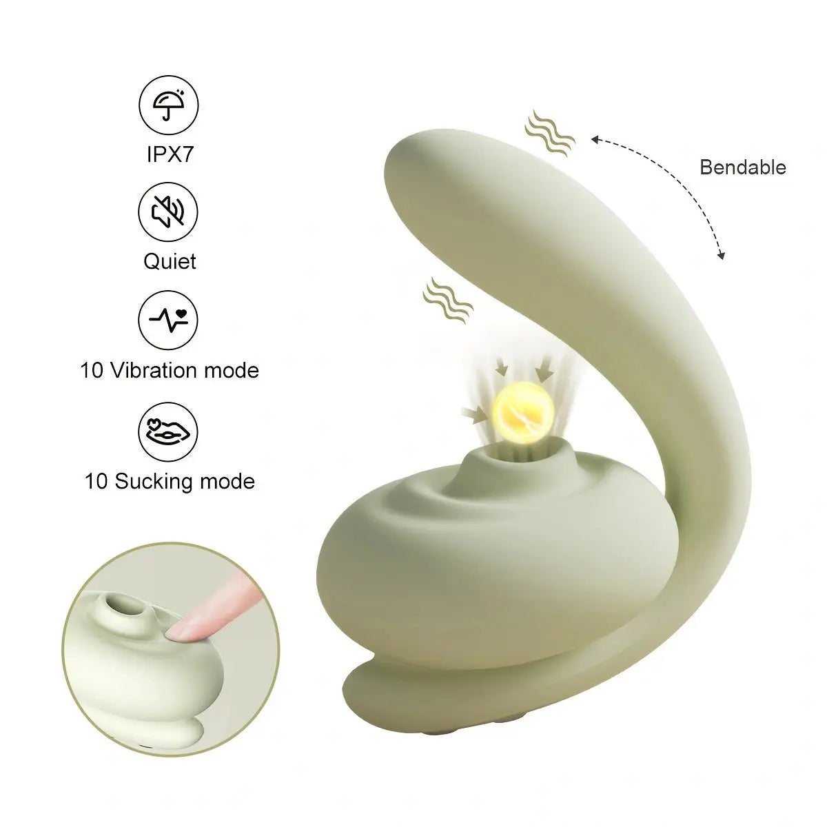 Quusvik 2-in-1 Clit Sucking Vibrator for Double Pleasure Women's Toy3