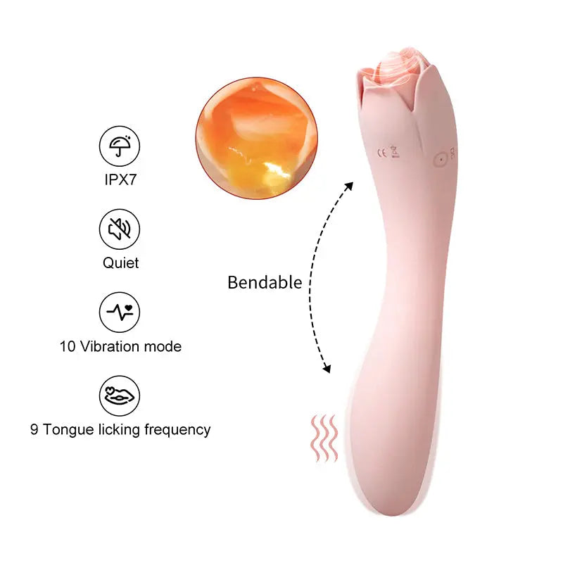 Quusvik Rose Tongue Licking Vibrator for intimate pleasure1