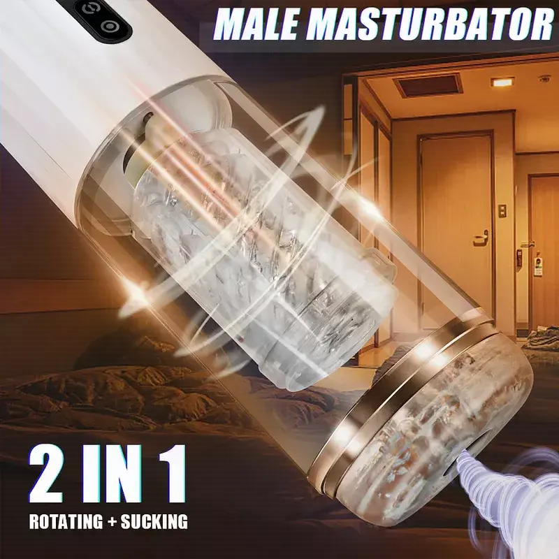 Quusvik 10-Frequency Rotating and Retractable Male Masturbator male toy7