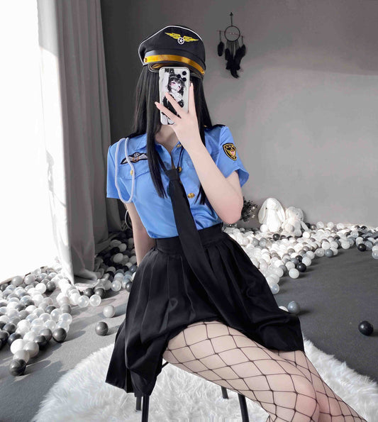 T-1016 Sexy Pajamas Emotional Fun CN Female Police Uniform Set - Quusvik