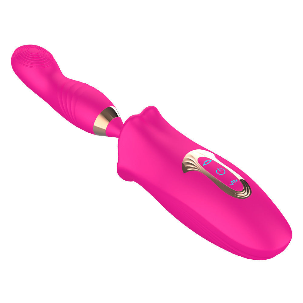 Quusvik Rose Kiss Bite Vibrator for G-spot and Clitoral Stimulation with Vagina Sucking Feature1