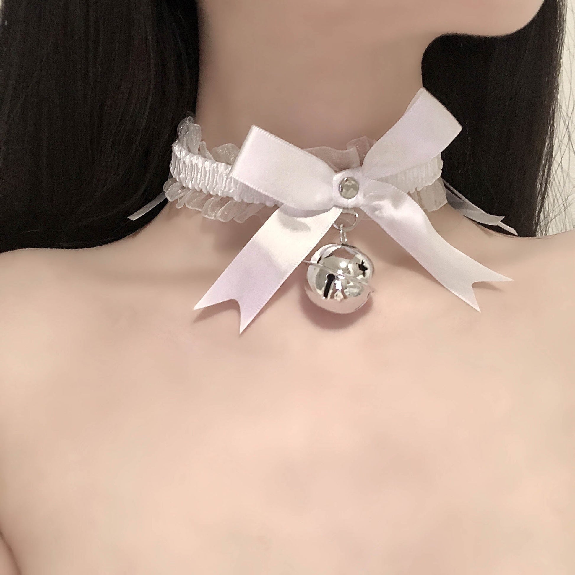 Cute bow bell neck ring P-232