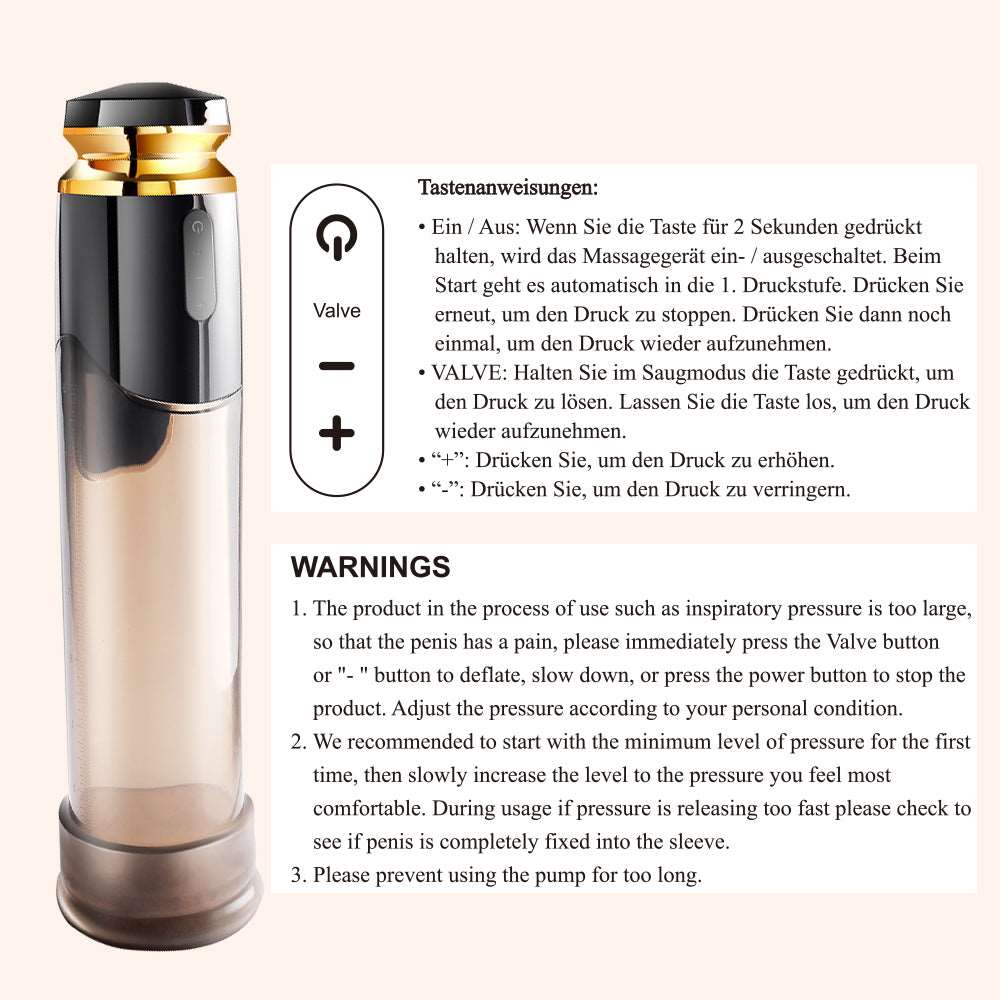 Quusvik- Electric Penis Enlargement Male Masturbation Cup Water Bath Air Vacuum Pump - Quusvik