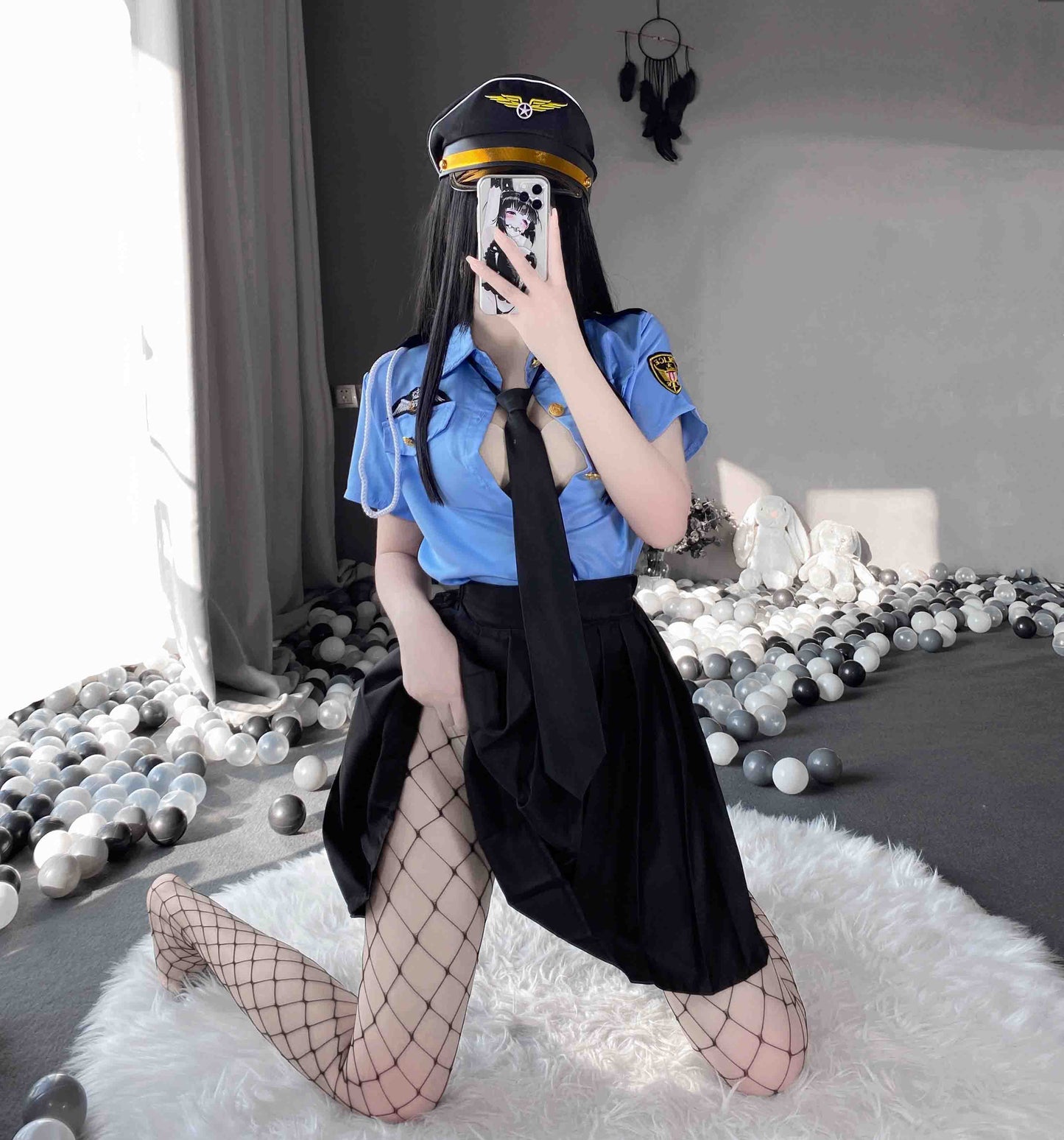 T-1016 Sexy Pajamas Emotional Fun CN Female Police Uniform Set - Quusvik