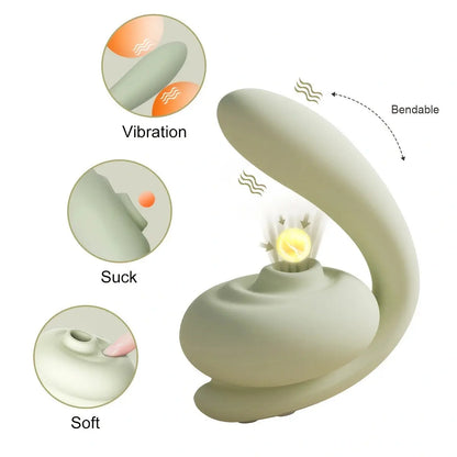 Quusvik 2-in-1 Clit Sucking Vibrator for Double Pleasure Women's Toy1