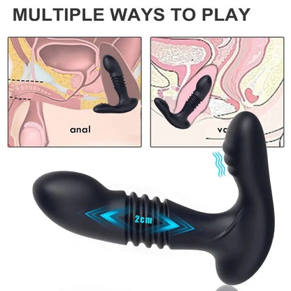 Quusvik Men's Retractable Prostate Anal Plug G-point Stick Vibrator for Gay2