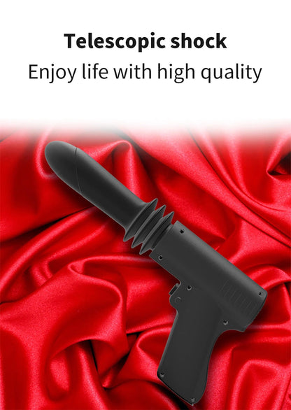 Quusvik- Pistol - Woman Telescopic Vibrator Men G Spot Anal Pussy Gun Dildo Toy - Quusvik