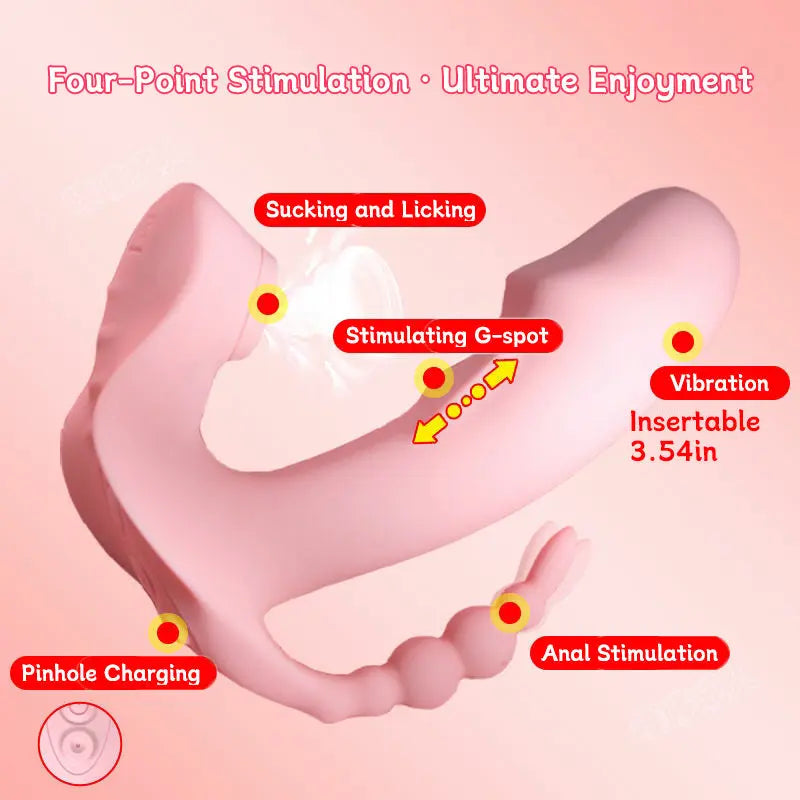 Quusvik- G-Spot Stimulation Anal Play Clitoral Suction Wearable Female Masturbator - Quusvik