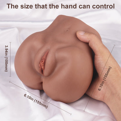 Quusvik-Realistic Ass Pocket Pussy With Tight Vagina And Anus 2 Hole Male Stroker - Quusvik