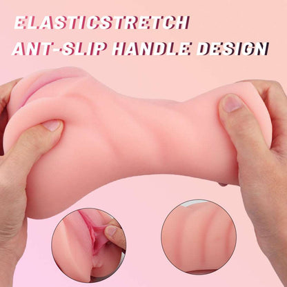 Quusvik- 2 In 1 Realistic Vagina Mens Stroker With Lips Vagina And Tight Anus Sex - Quusvik