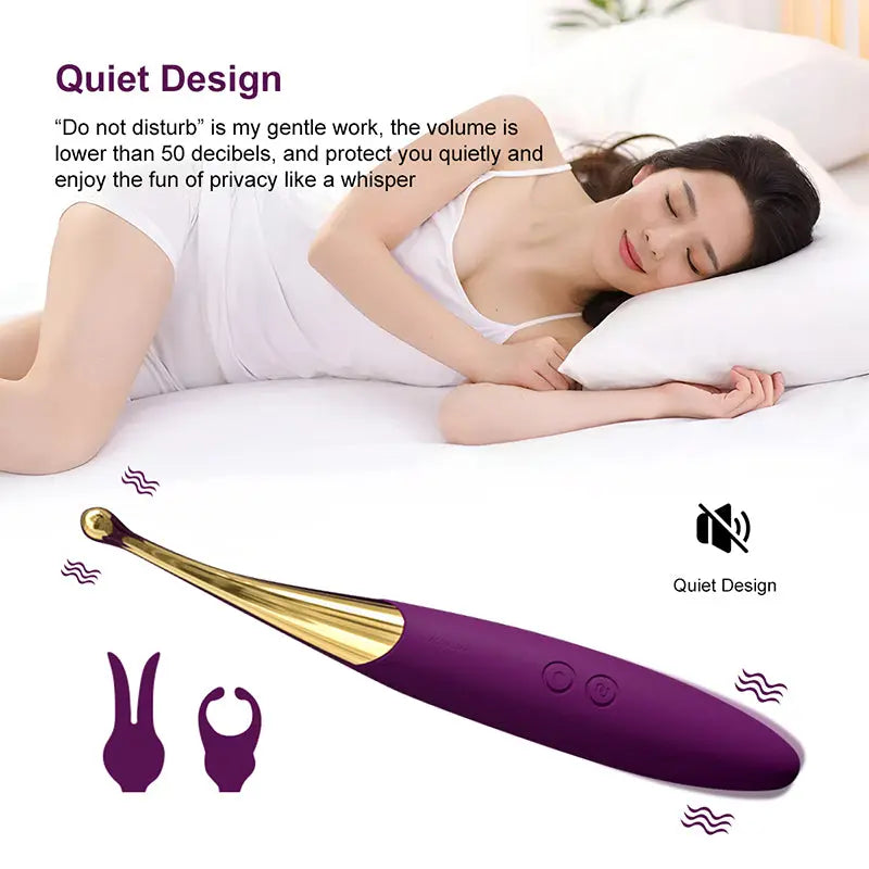 Quusvik 10-Speed Multifunctional Interchangeable Head Vibrating Wand2