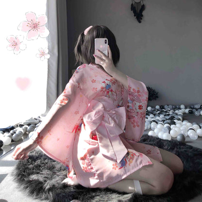 T-1141 Japanese cute open-chest kimono - Quusvik