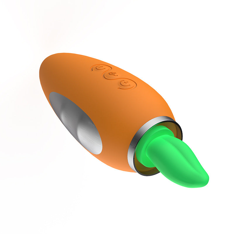 Quusvik- Carrot Vibrator Female Masturbator Vibration Av Automatic Heating Sucking Tongue Licker Pluggable - Quusvik